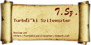 Turbéki Szilveszter névjegykártya