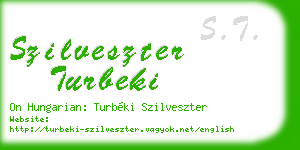 szilveszter turbeki business card